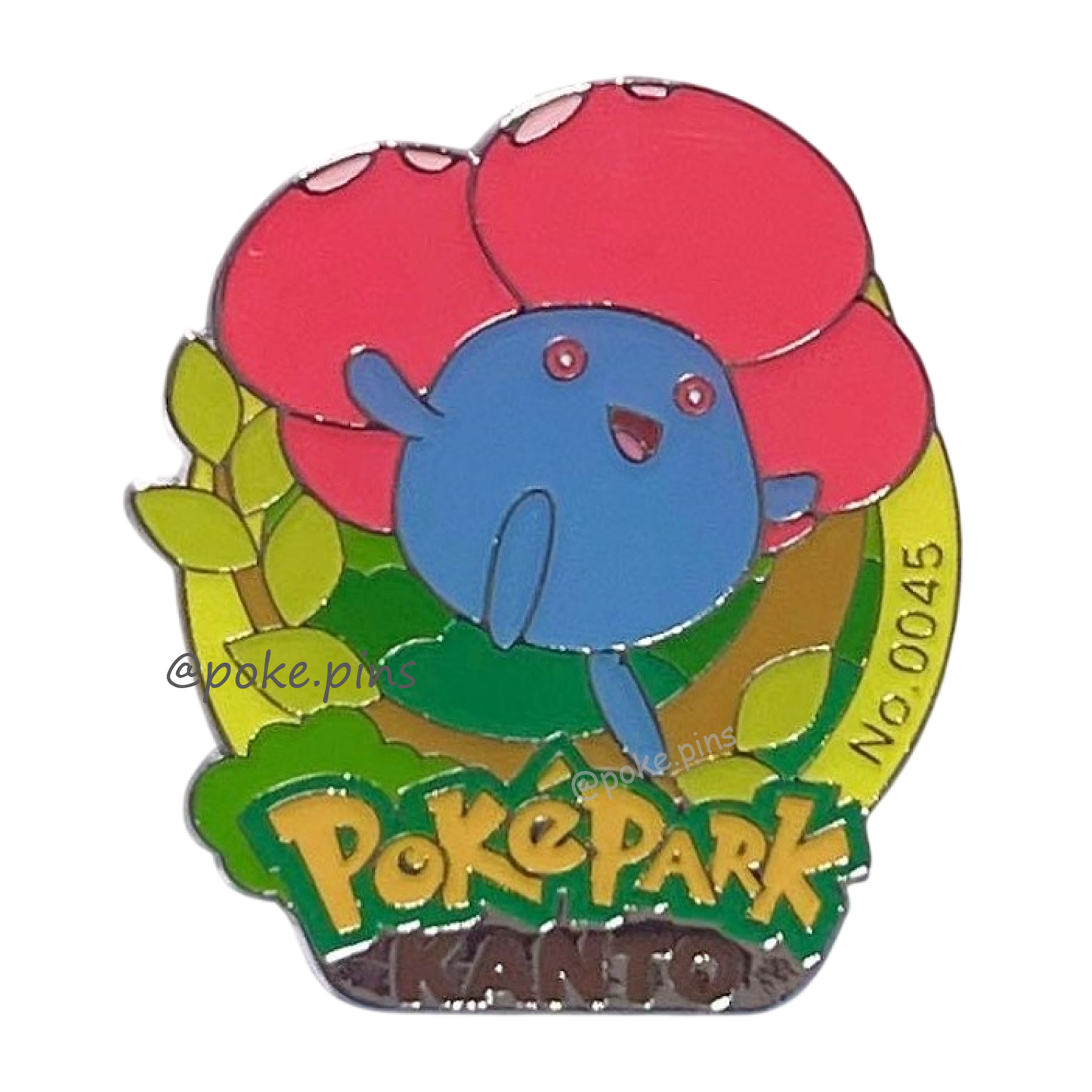 Pokemon PokePark Kanto Pin Badge 043・044・045 (Oddish - Gloom - Vileplume)