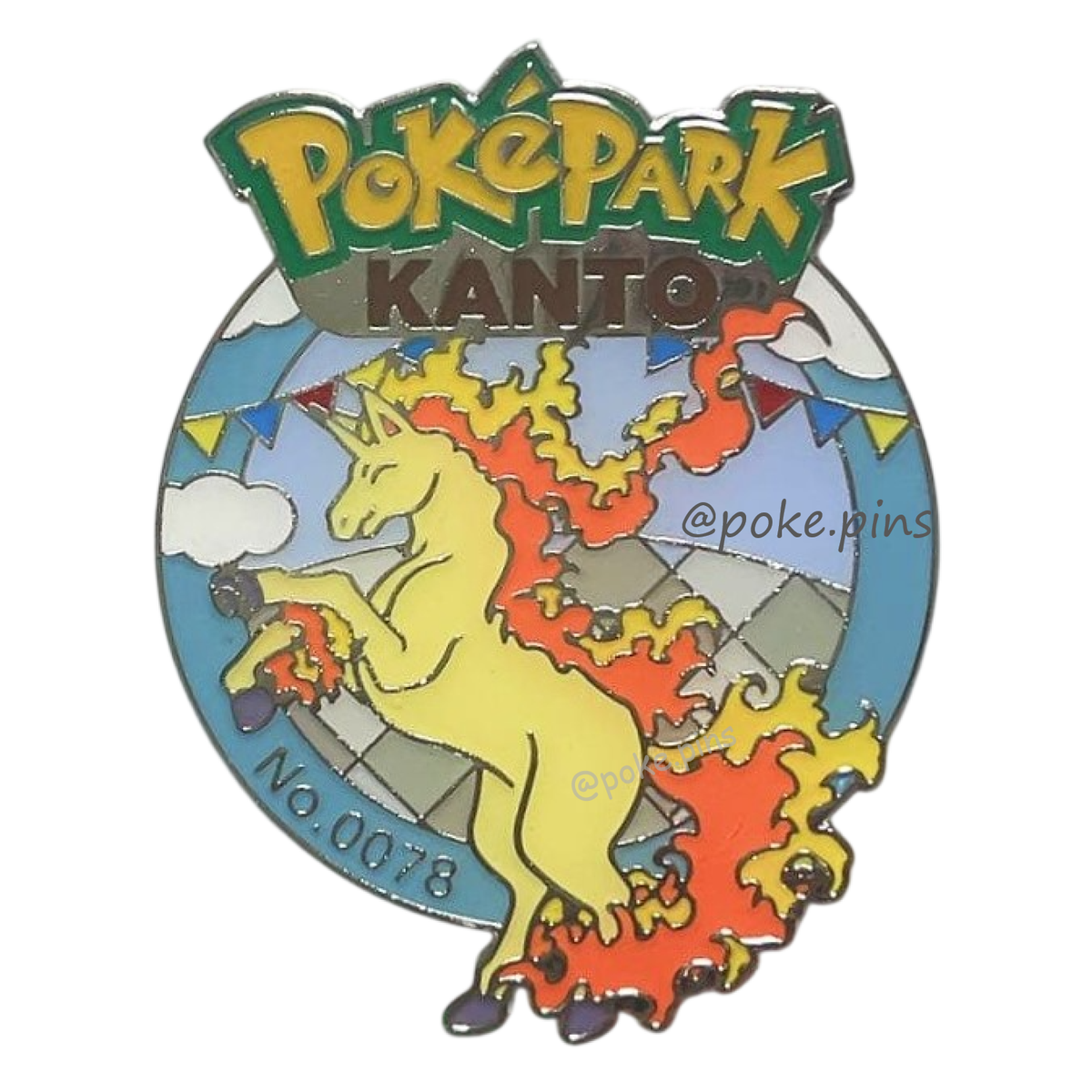 Pokemon PokePark Kanto Pin Badge 077・078 (Ponyta - Rapidash)