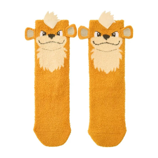 Pokemon Growlithe Fluffy Socks (23–25 cm)