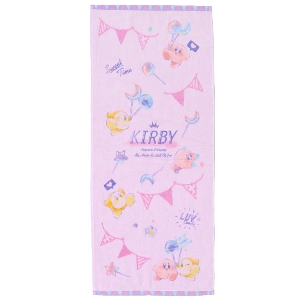 Kirby Shiny Pop Pupupu Prolipop Jacquard Long Face Towel