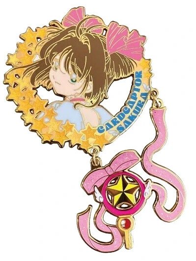 Cardcaptor Sakura Collection Pin Badge Sakura & Star Key