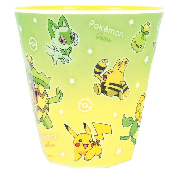 Pokemon Melamine Cup Gradient/Green & Yellow