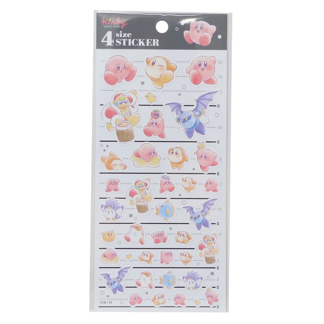 Kirby 4 Size Stickers Kirby & Friends