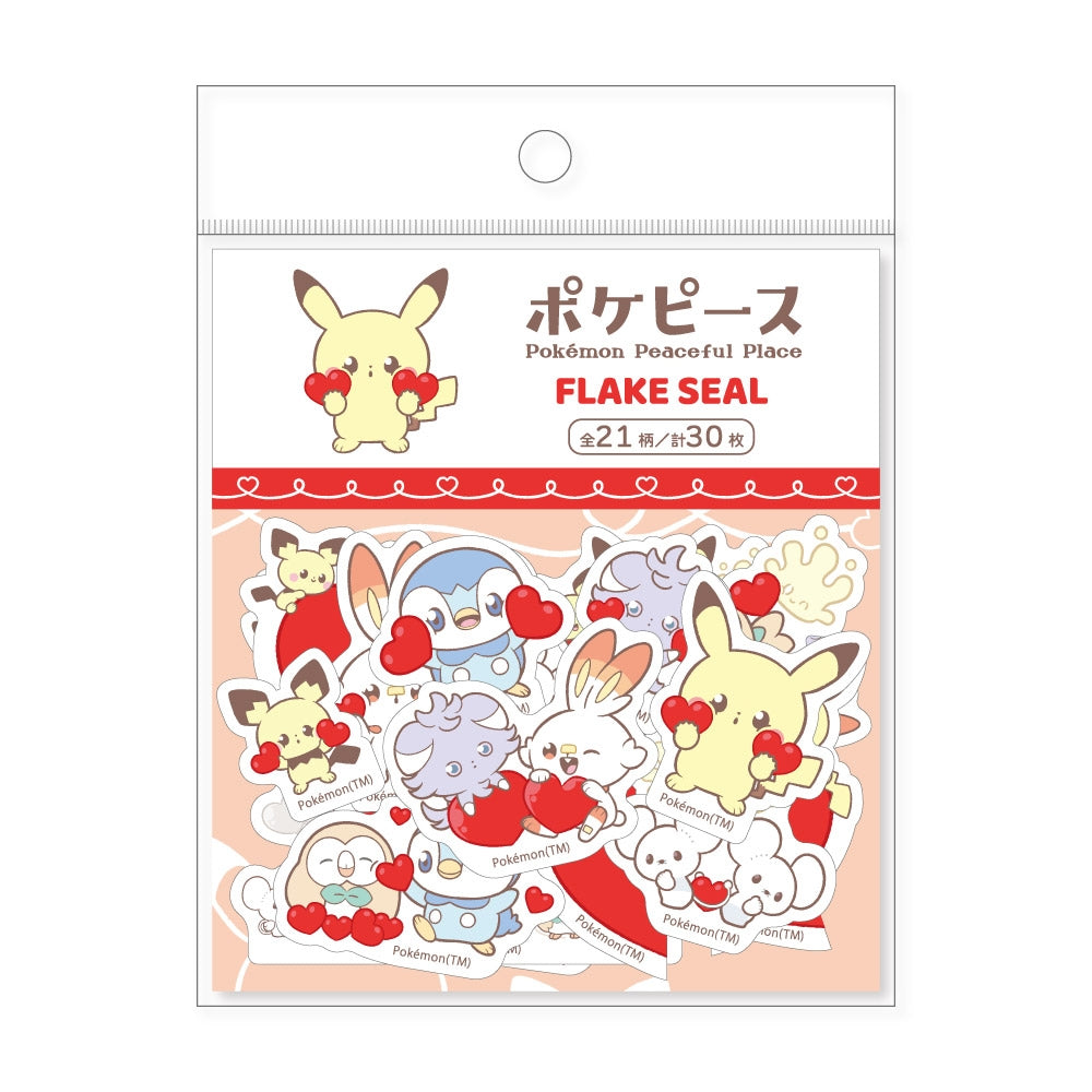 Pokemon Heart Pokepiece Flake Stickers