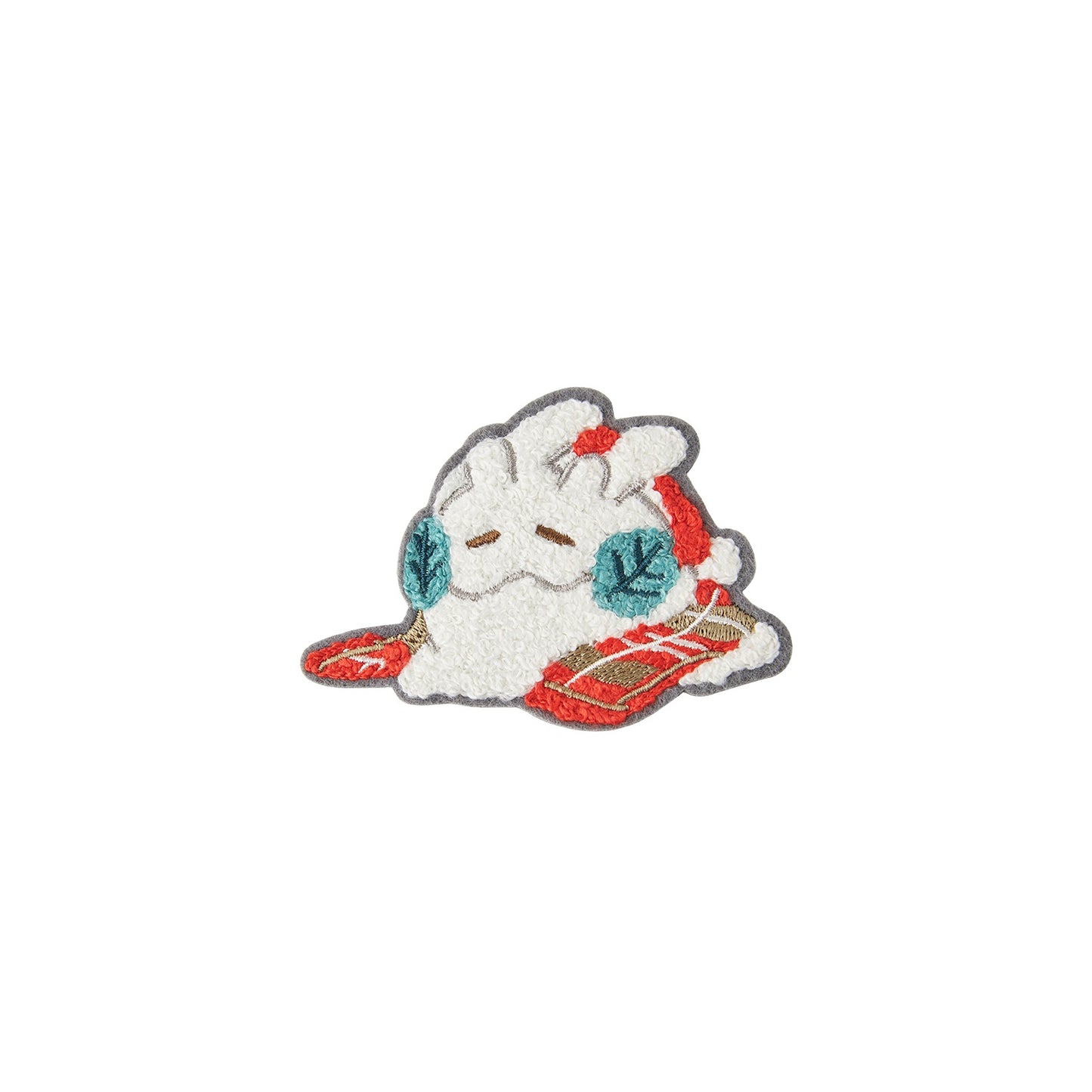 Pokemon Holiday Blessings Fluffy Embroidered Sticker Goomy