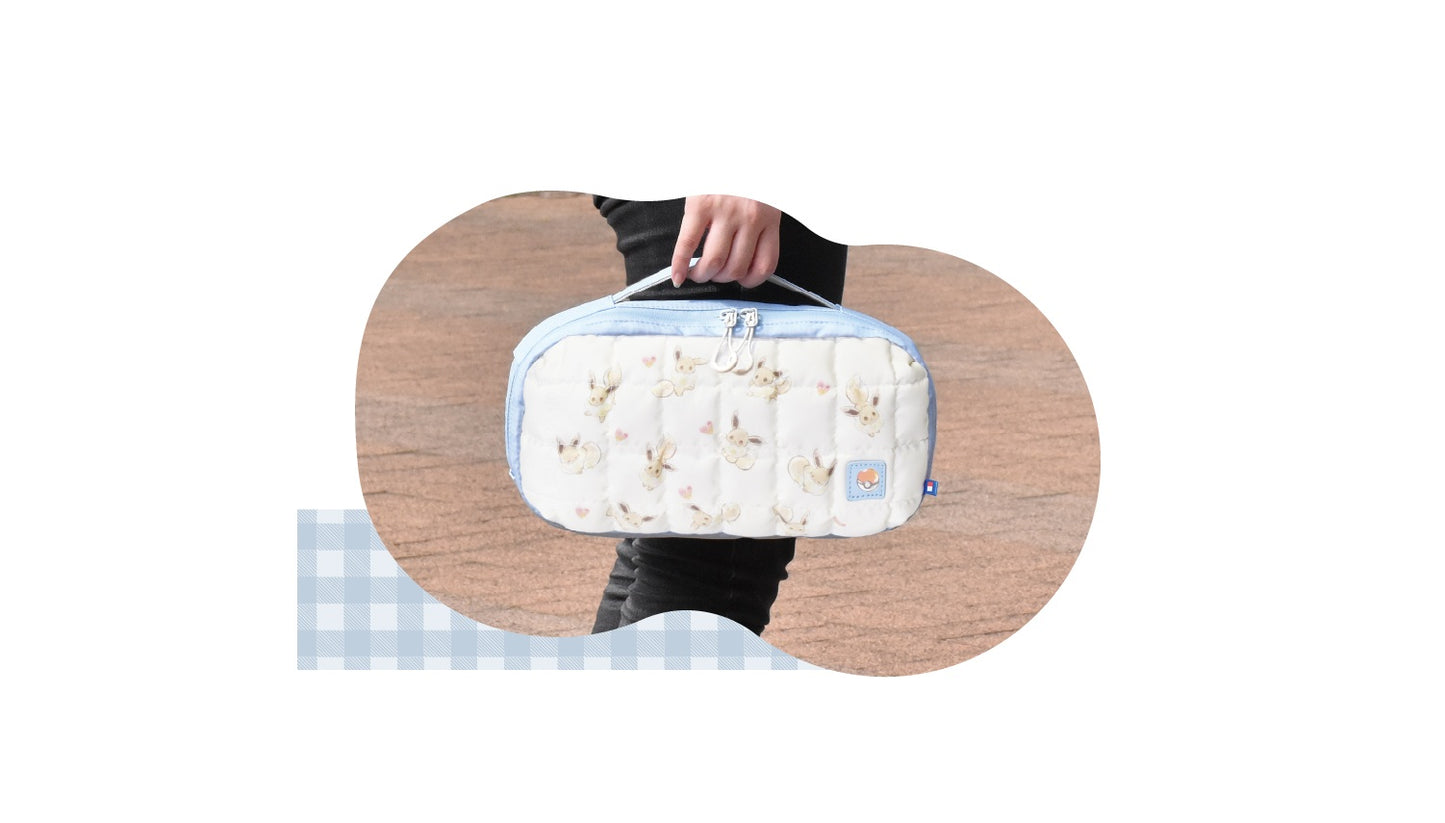 Pokemon Fluffy Eevee Design Quilted Medium Pouch for Nintendo Switch 2