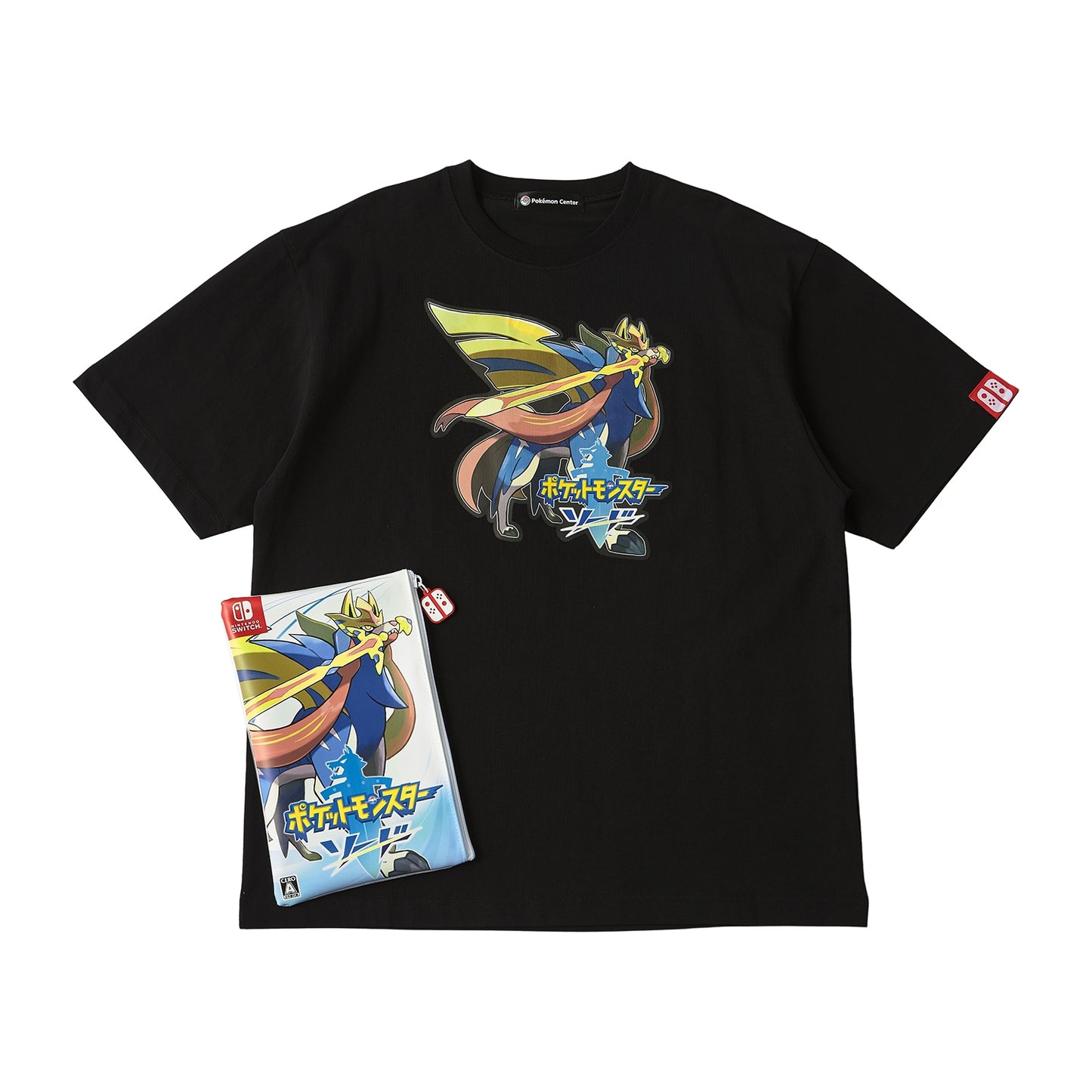 Pokemon Sword Unisex Game Cover Art T-shirt in Pouch