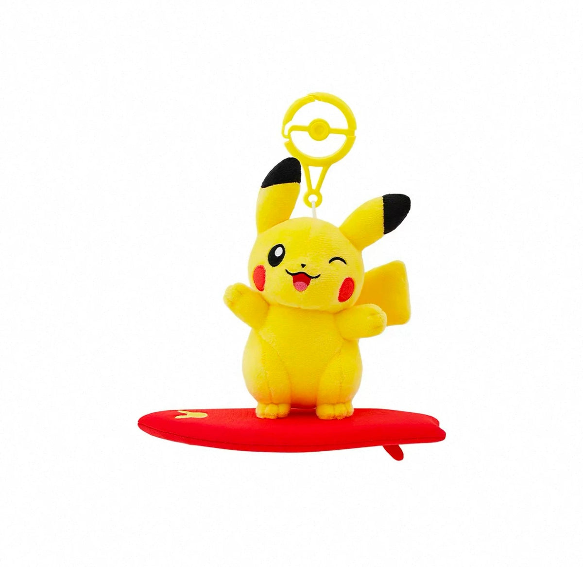 Pokemon Summer Fun Series Surfing Pikachu Plush Keychain