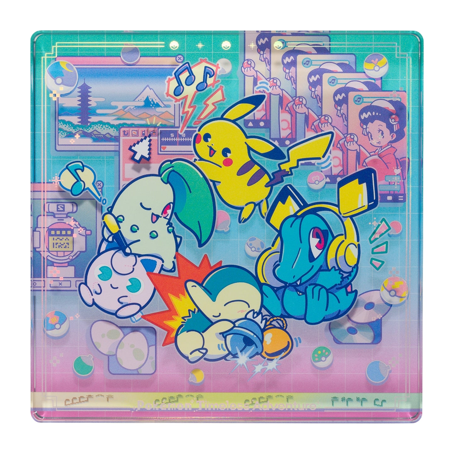 Pokemon Timeless Adventure Johto Acrylic Block