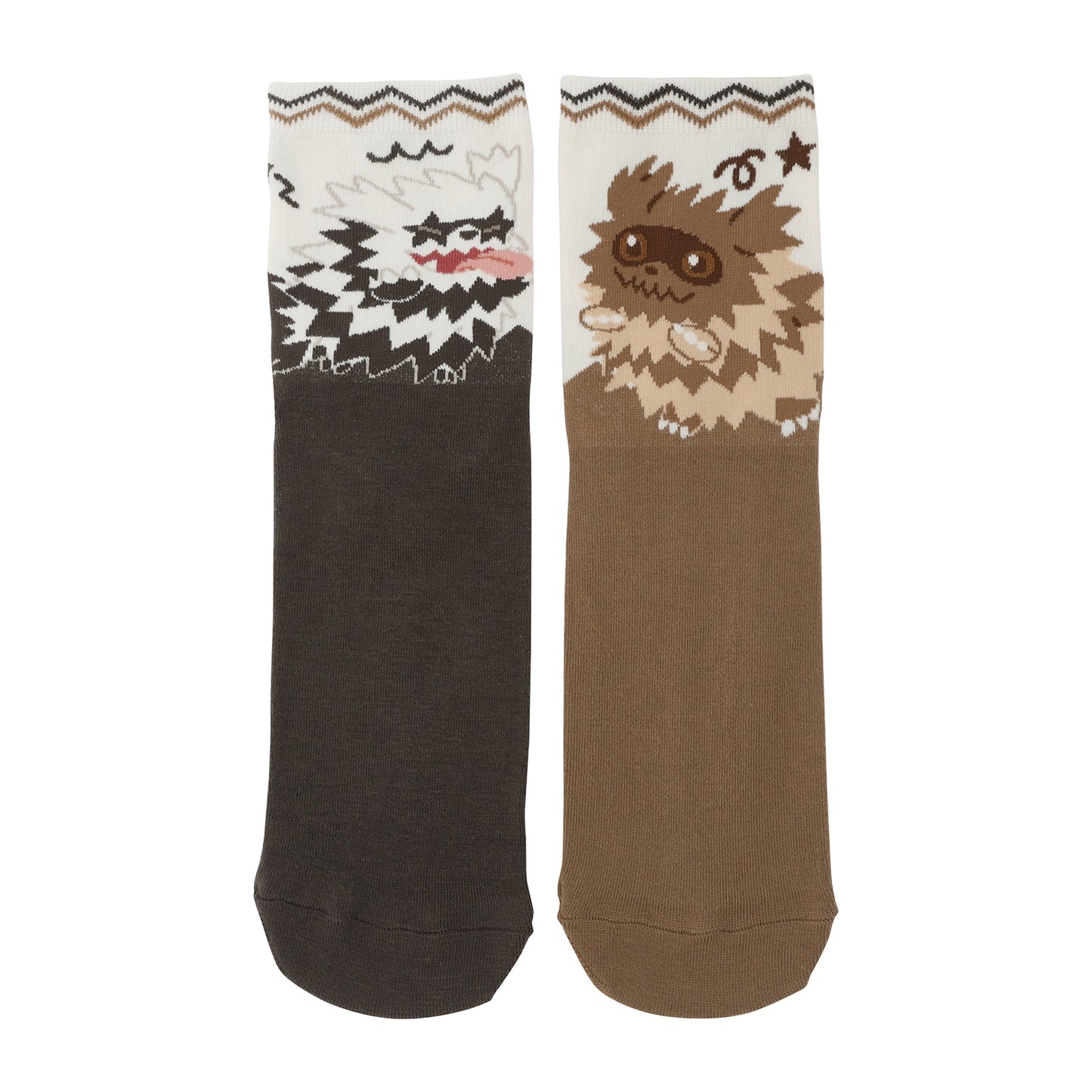 Pokemon Perfect Pair Zigzagoon & Galar Zigzagoon Middle Socks