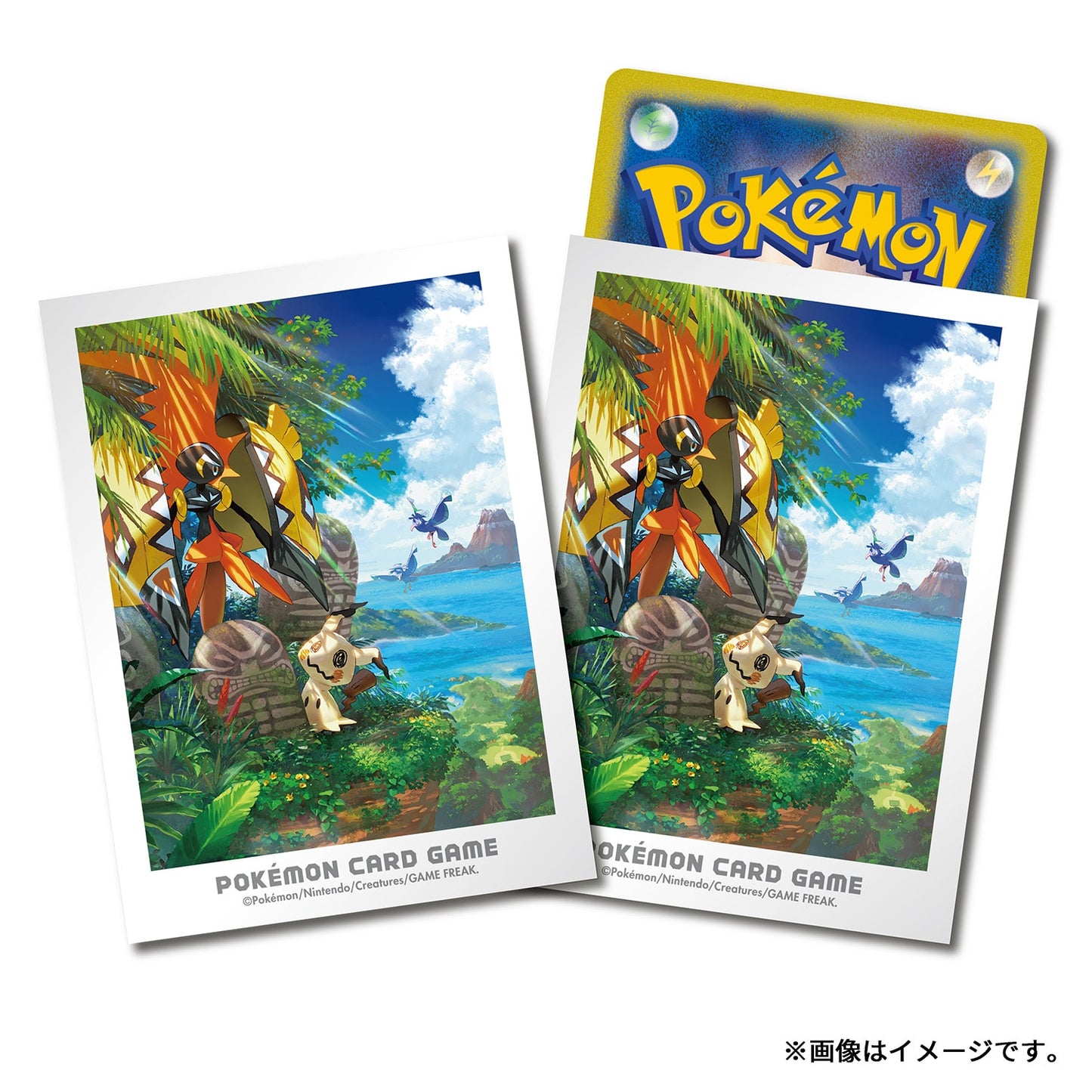 Pokemon Card Game Sleeves Alola Adventure Tapu Koko & Mimikyu