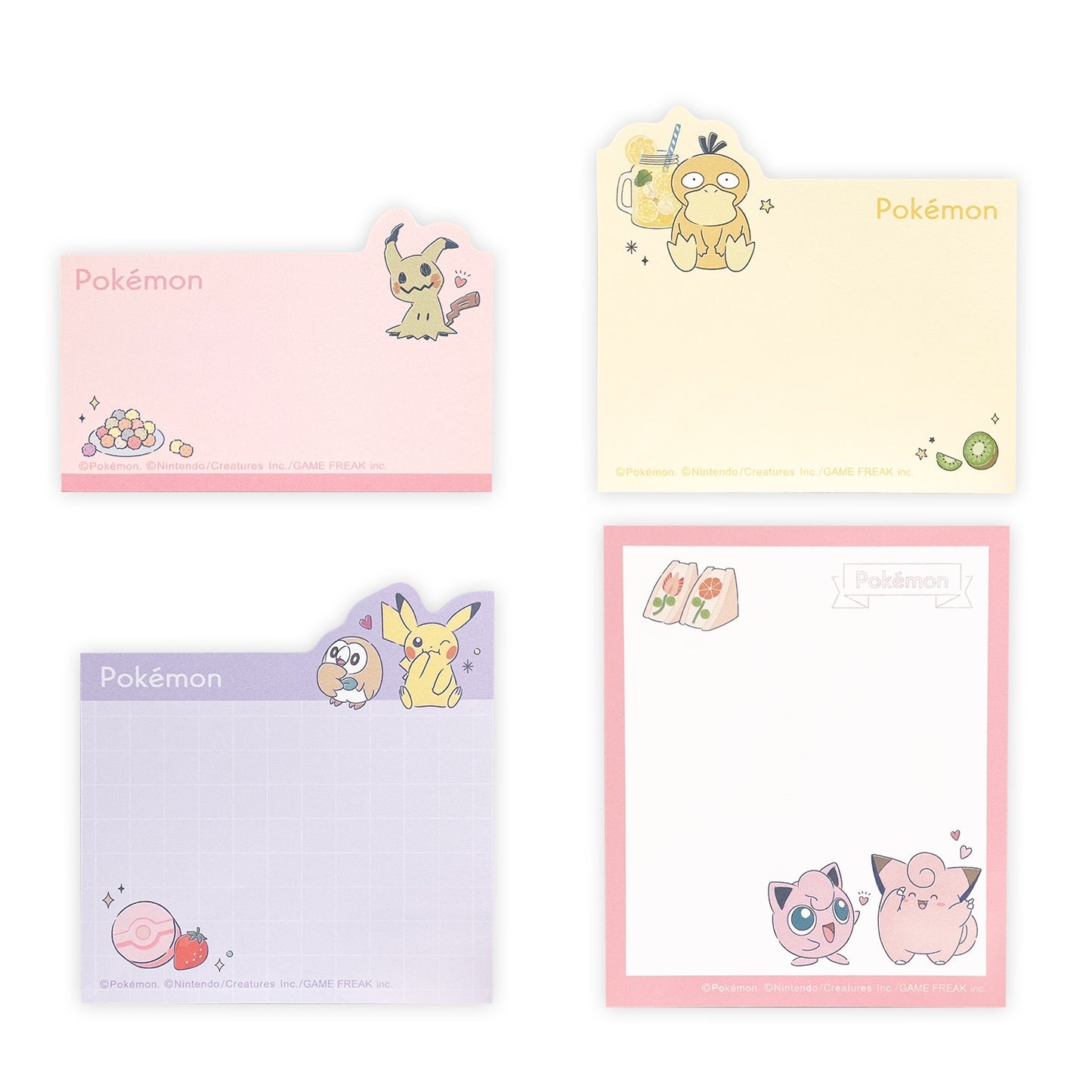 Pokemon Sticky Notes Pick Fusen Pink