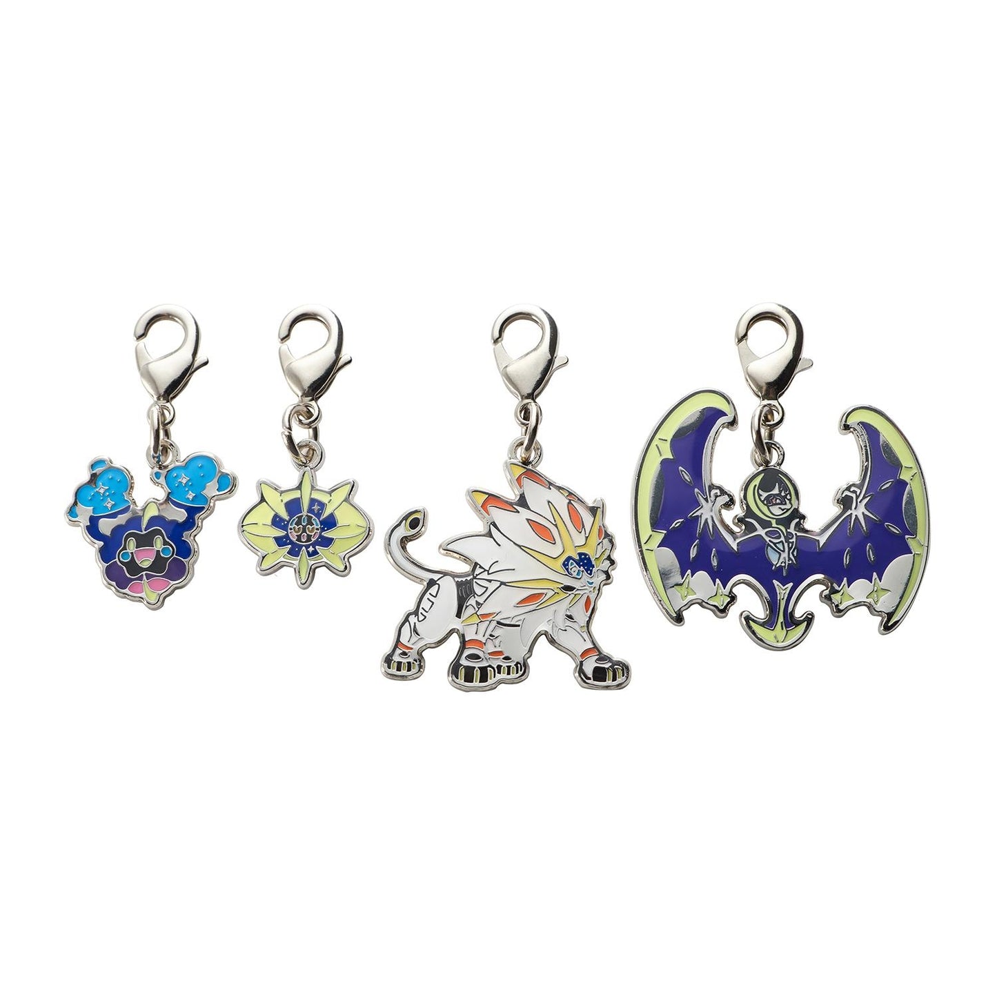 Pokemon National Pokedex Metal Charm 789, 790, 791, 792 Cosmog, Cosmoem, Solgaleo, Lunala