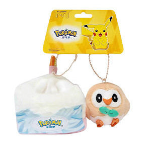 Pokemon x potdemiel Sweet Dream Cake Rowlet Mascot Keychain Plush