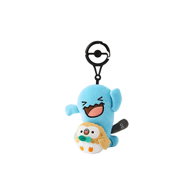 Pokemon Escape Series Rowlet & Wobbuffet Plush Keychain