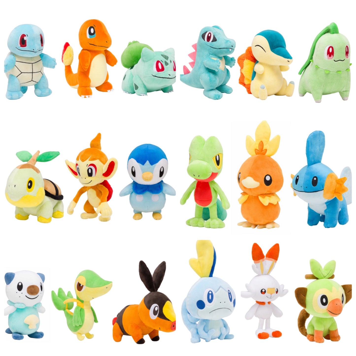 Pokemon Center Starters Plush