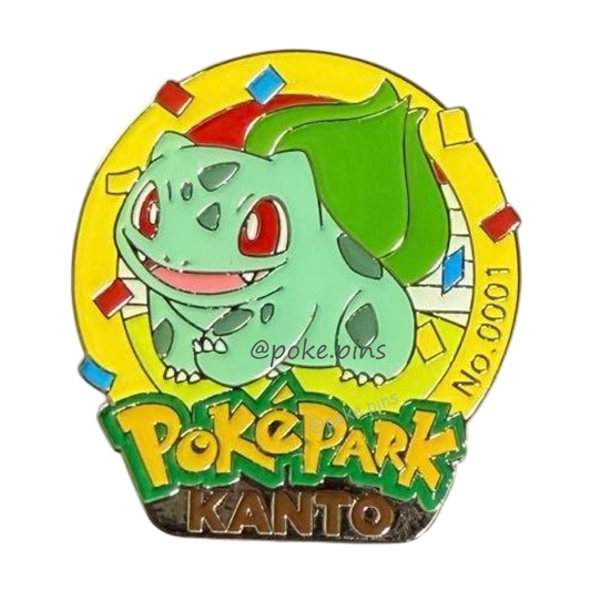 Pokemon PokePark Kanto Pin Badge 001・002・003 (Bulbasaur - Ivysaur - Venusaur)
