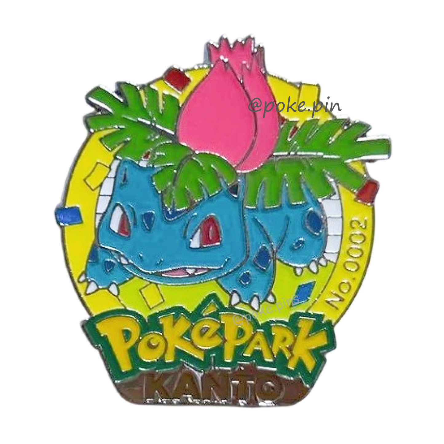 Pokemon PokePark Kanto Pin Badge 001・002・003 (Bulbasaur - Ivysaur - Venusaur)