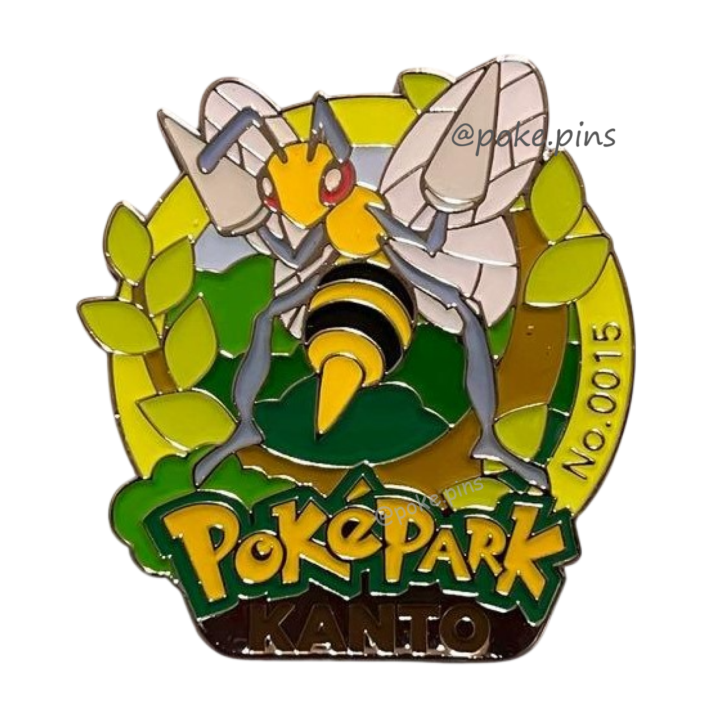 Pokemon PokePark Kanto Pin Badge 013・014・015 (Weedle - Kakuna - Beedrill)