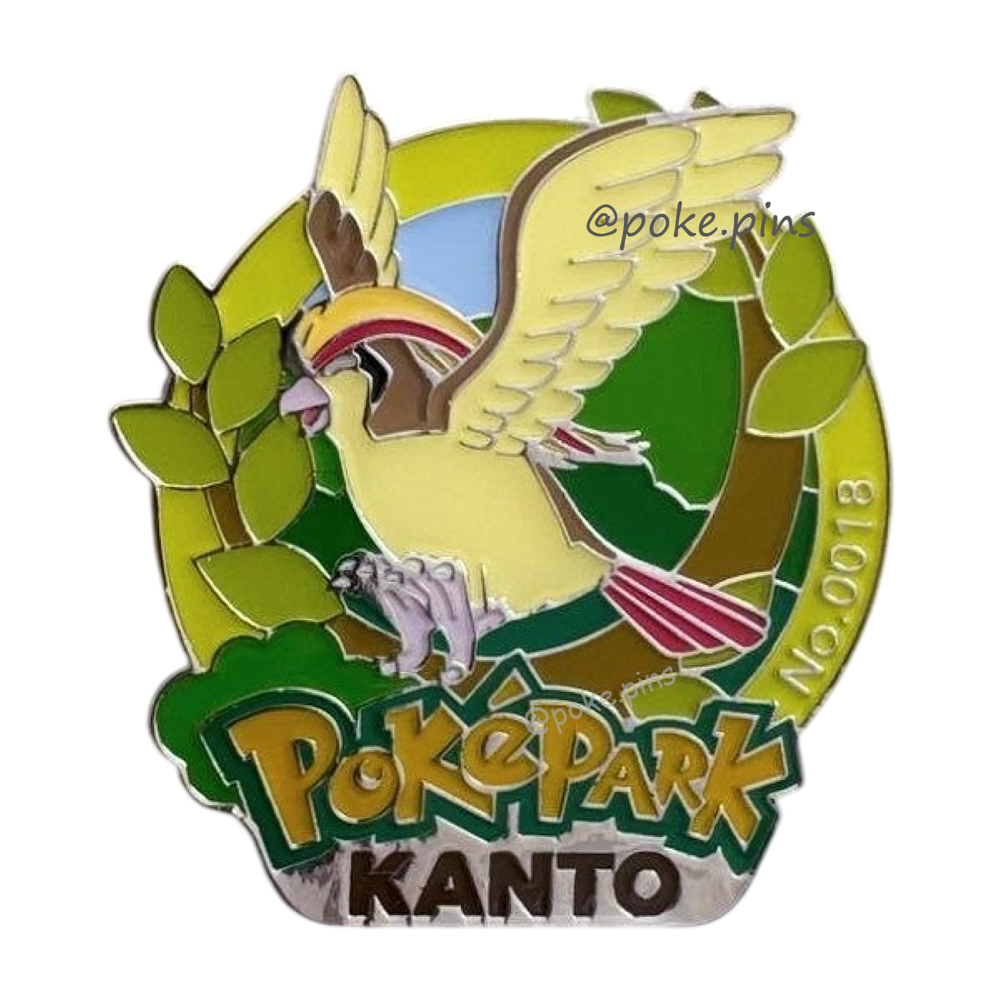Pokemon PokePark Kanto Pin Badge 016・017・018 (Pidgey - Pidgeotto - Pidgeot)