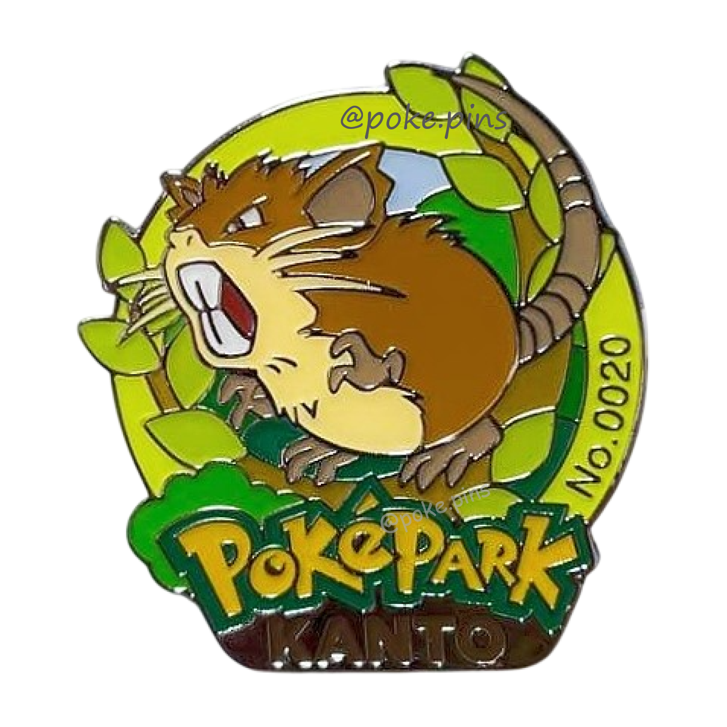 Pokemon PokePark Kanto Pin Badge 019・020 (Rattata - Raticate)