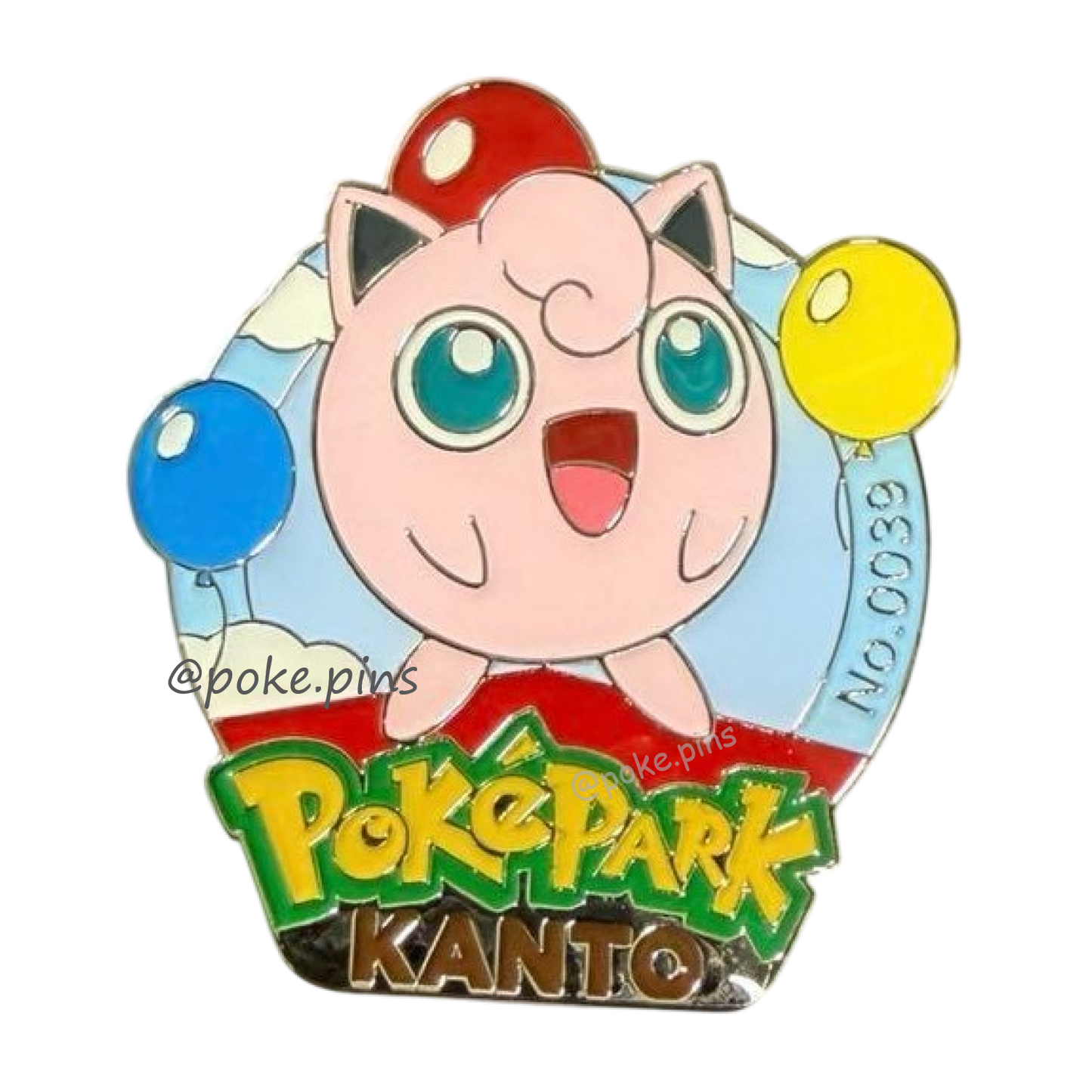 Pokemon PokePark Kanto Pin Badge 039・040 (Jigglypuff - Wigglytuff)
