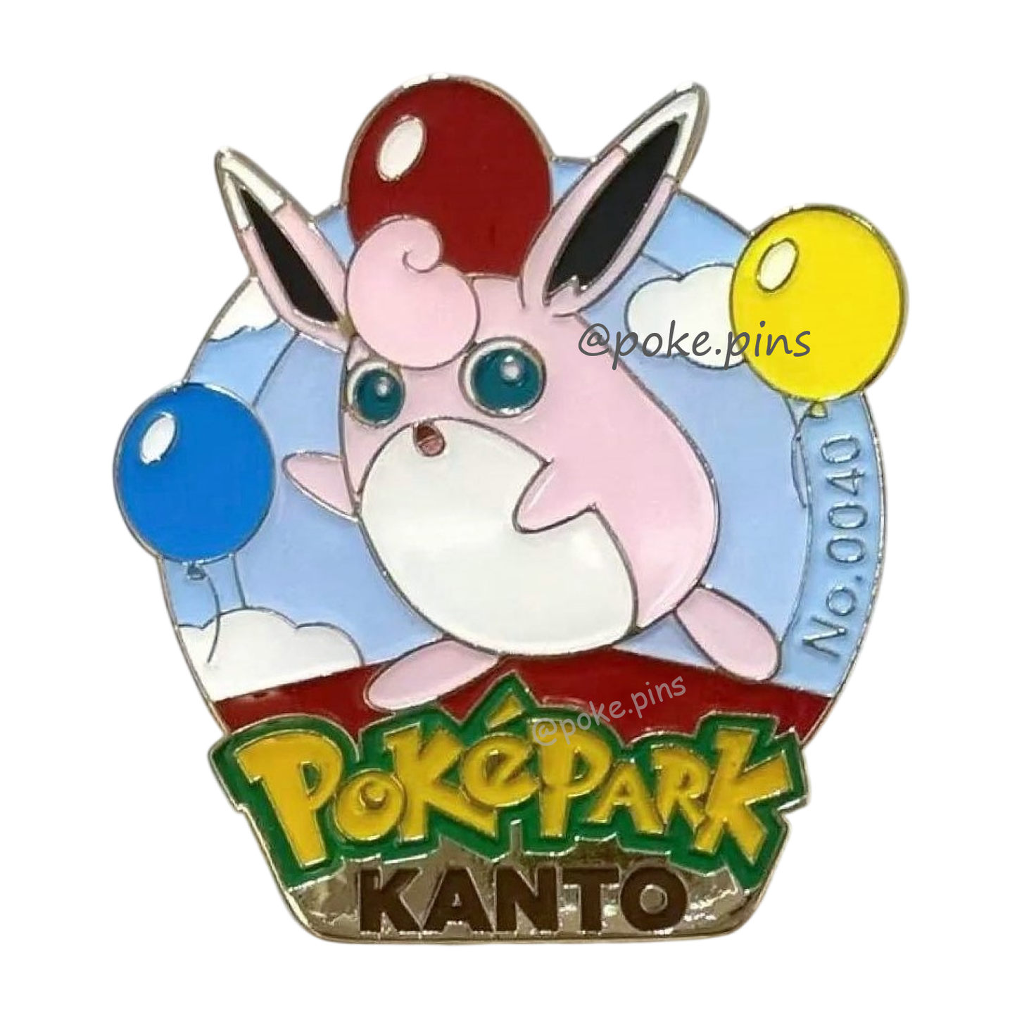 Pokemon PokePark Kanto Pin Badge 039・040 (Jigglypuff - Wigglytuff)