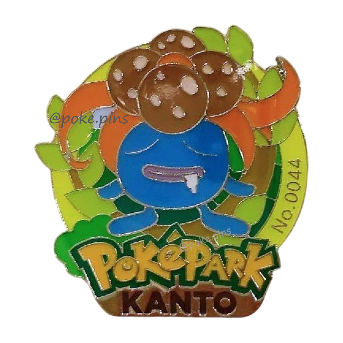 Pokemon PokePark Kanto Pin Badge 043・044・045 (Oddish - Gloom - Vileplume)