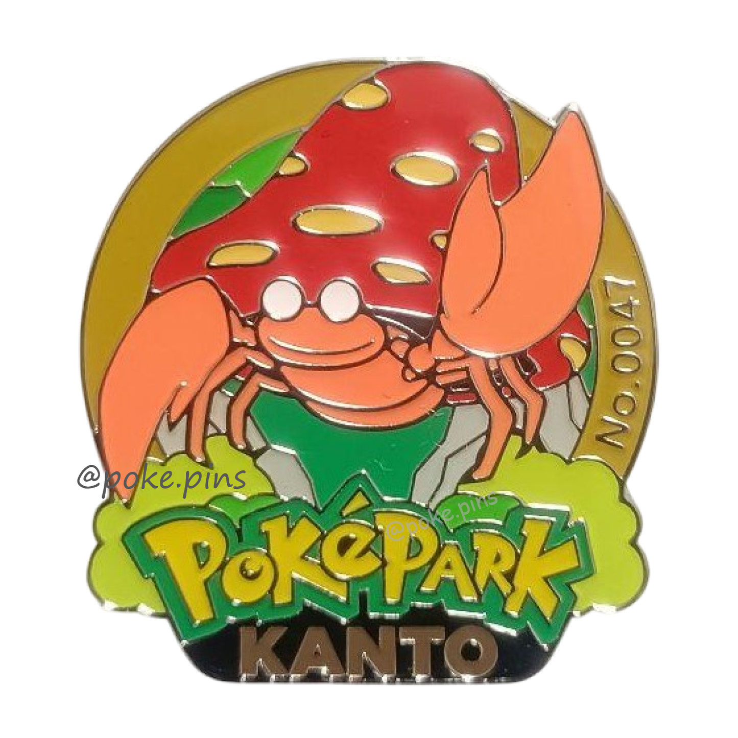 Pokemon PokePark Kanto Pin Badge 046・047 (Paras - Parasect)