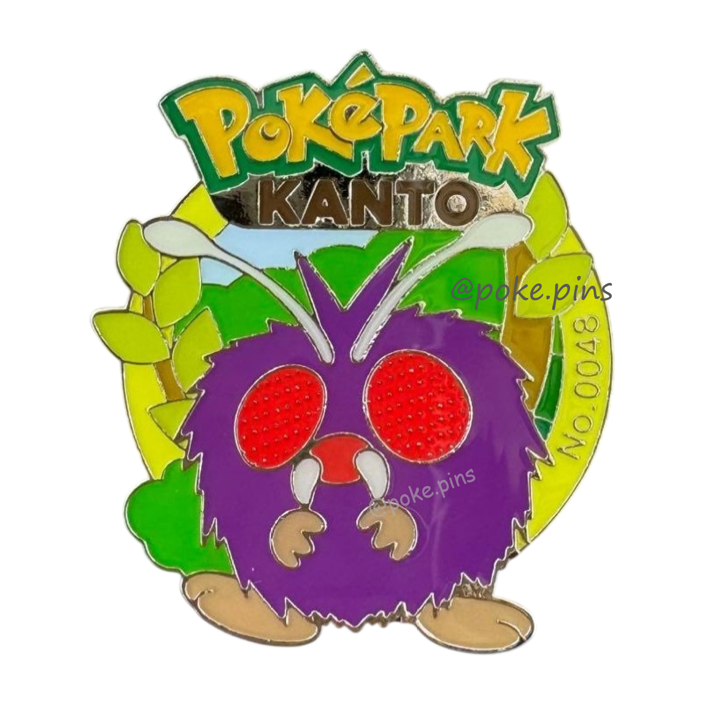 Pokemon PokePark Kanto Pin Badge 048・049 (Venonat - Venomoth)