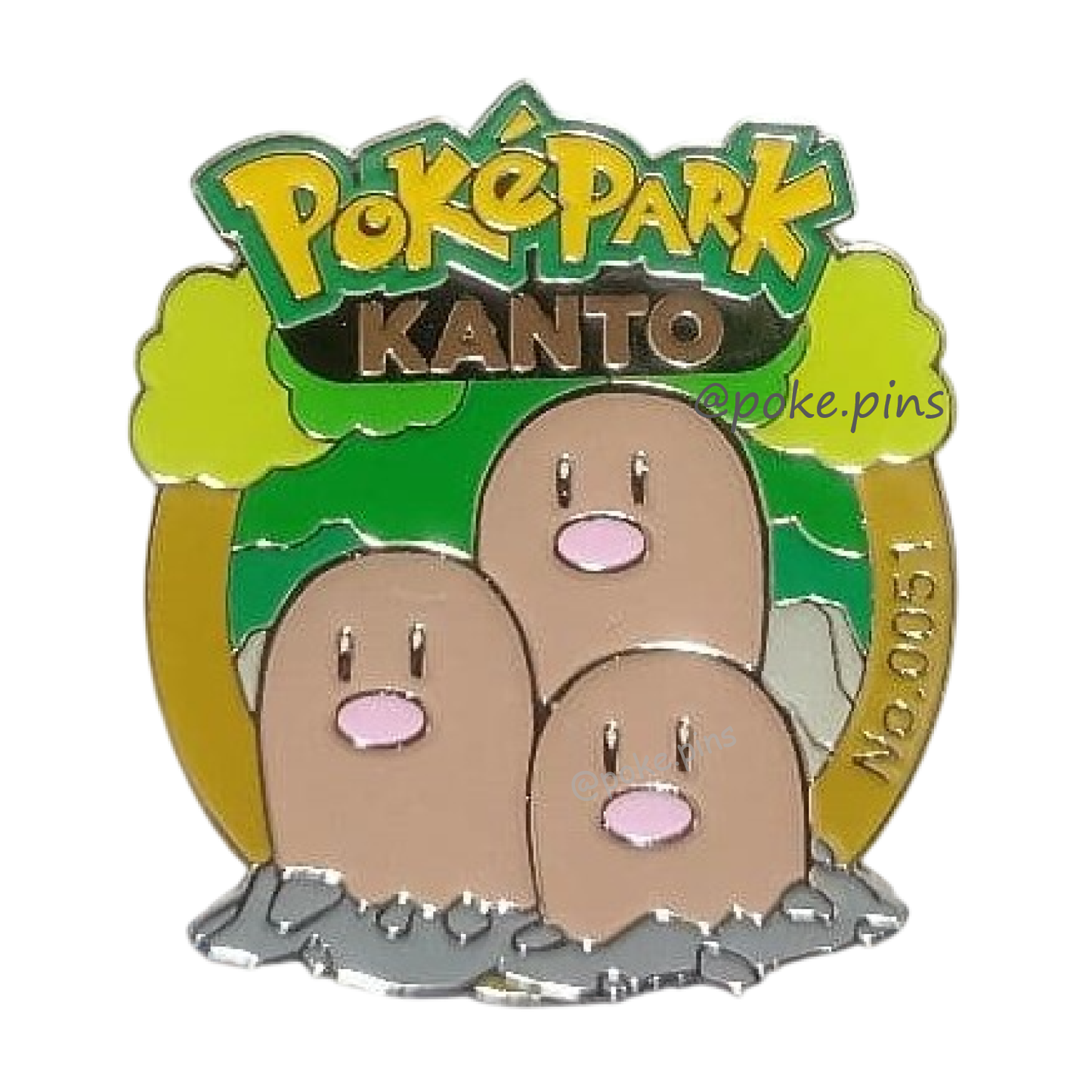 Pokemon PokePark Kanto Pin Badge 050・051 (Diglett - Dugtrio)