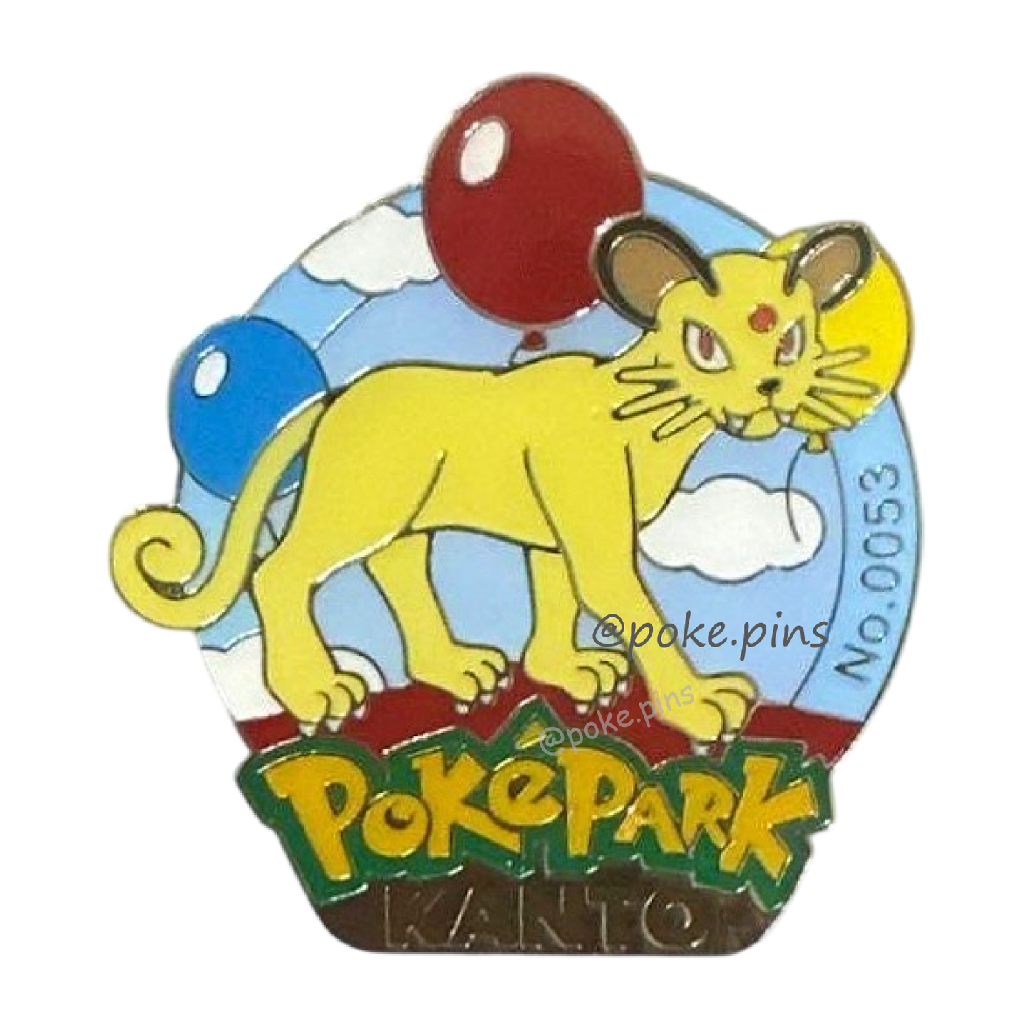 Pokemon PokePark Kanto Pin Badge 052・053 (Meowth - Persian)