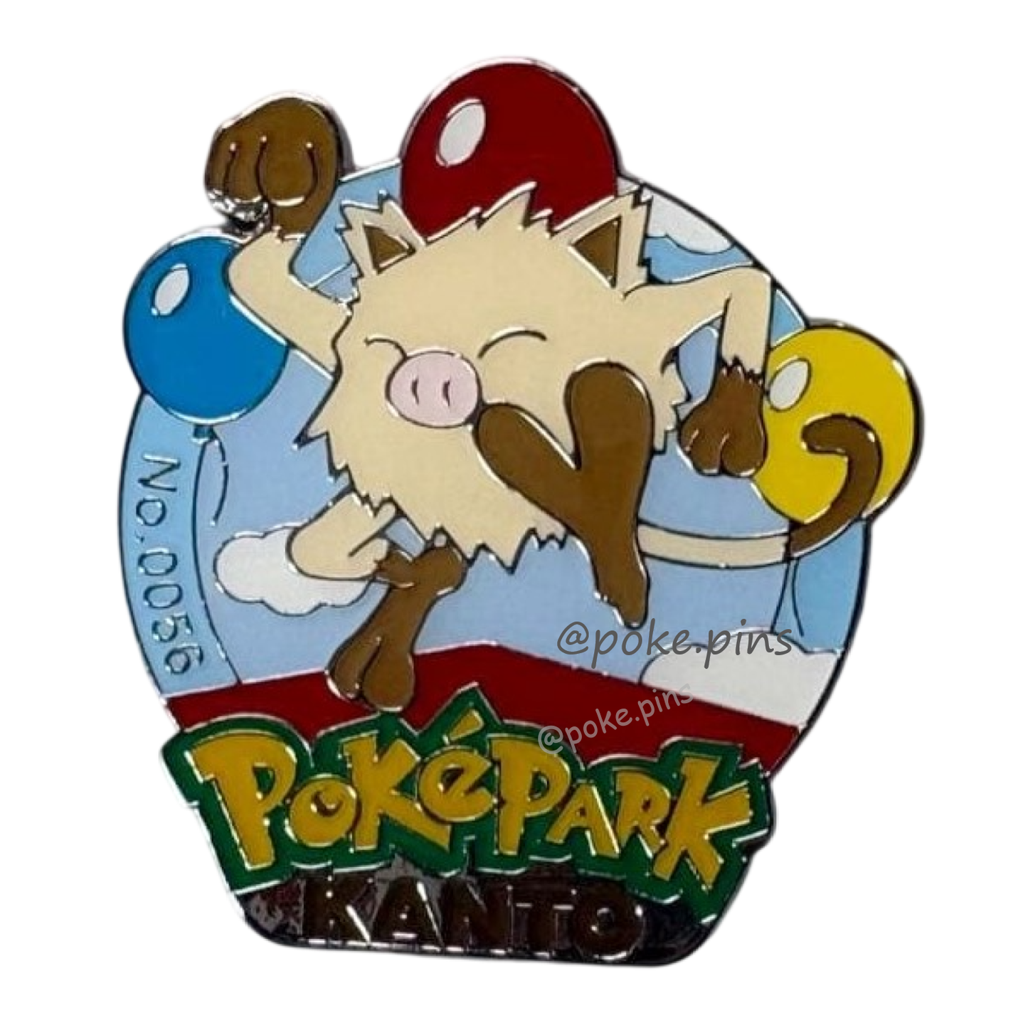 Pokemon PokePark Kanto Pin Badge 056・057 (Mankey - Primeape)