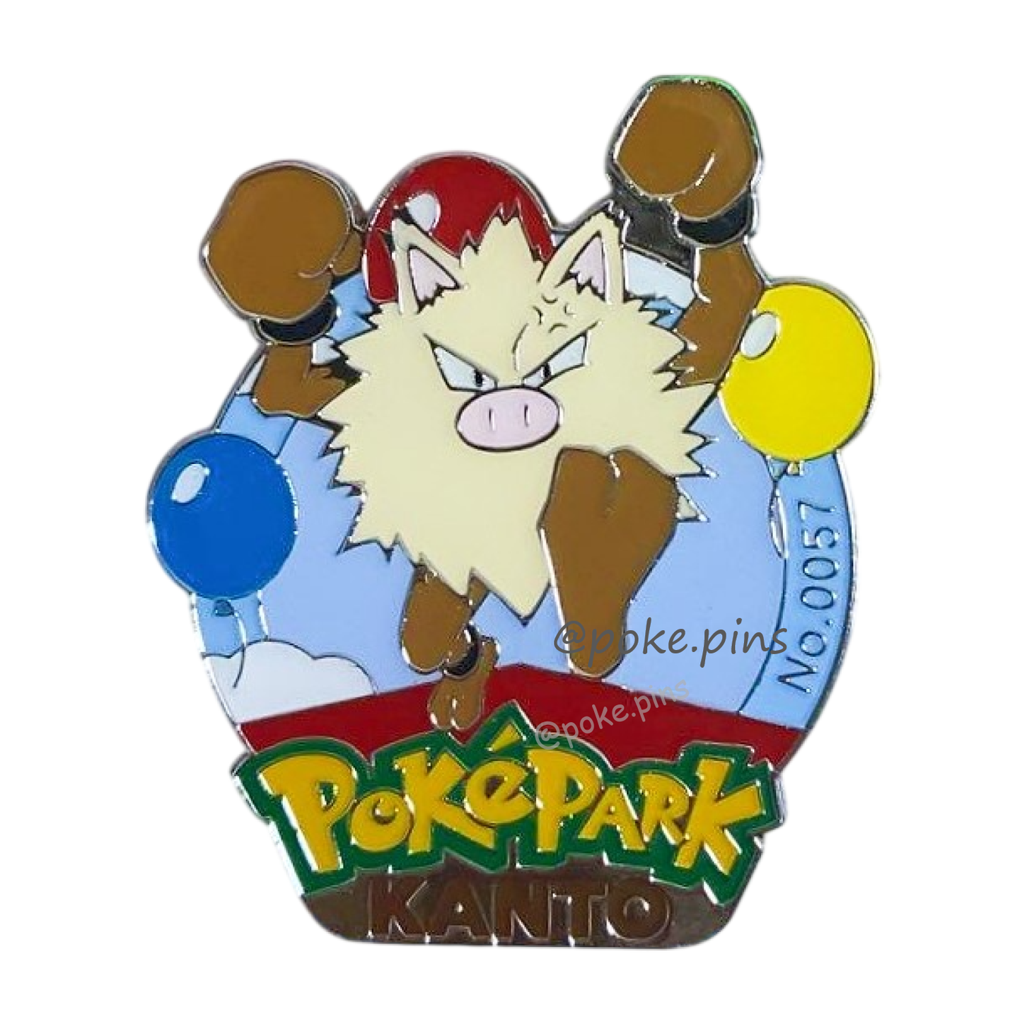 Pokemon PokePark Kanto Pin Badge 056・057 (Mankey - Primeape)