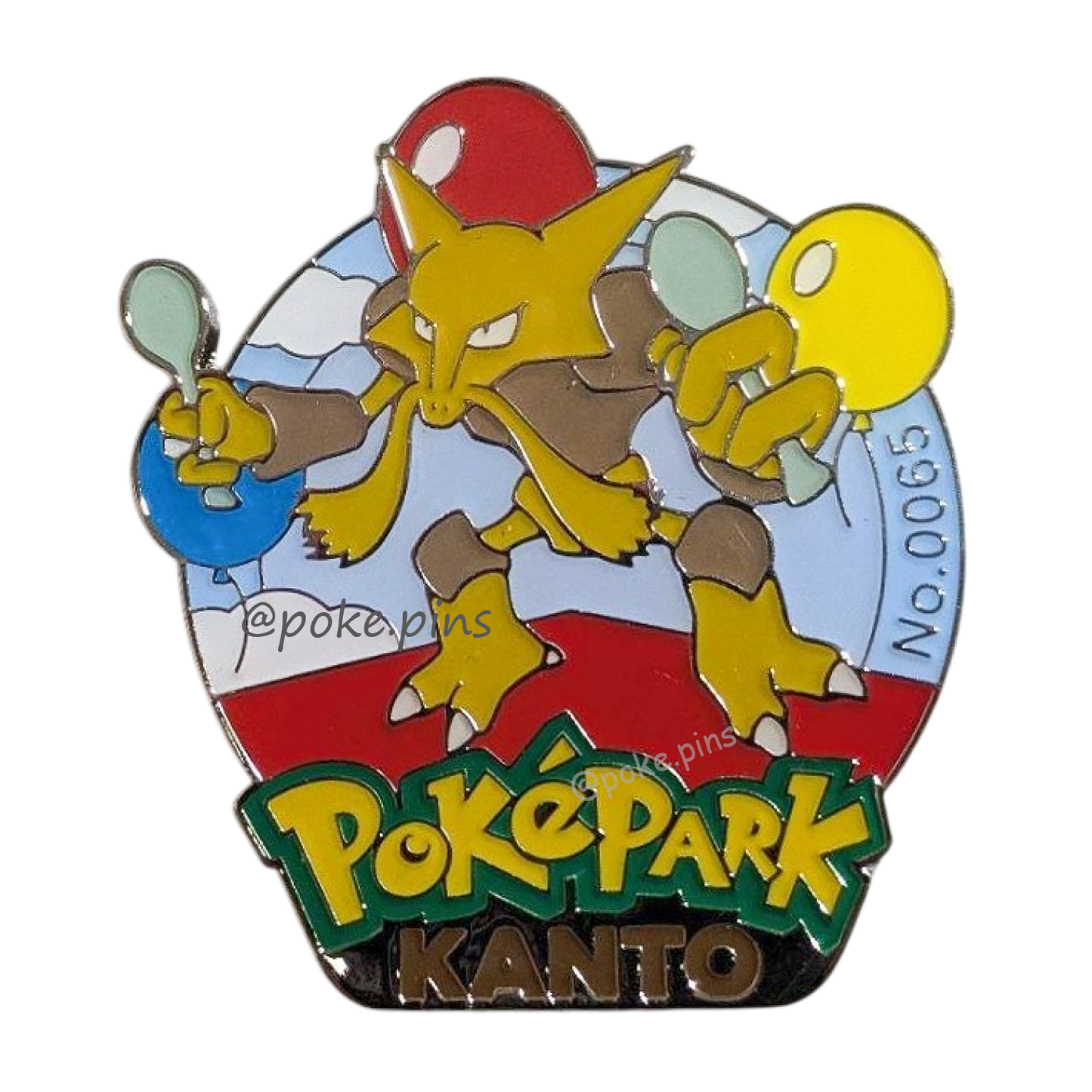 Pokemon PokePark Kanto Pin Badge 063・064・065 (Abra - Kadabra - Alakazam)
