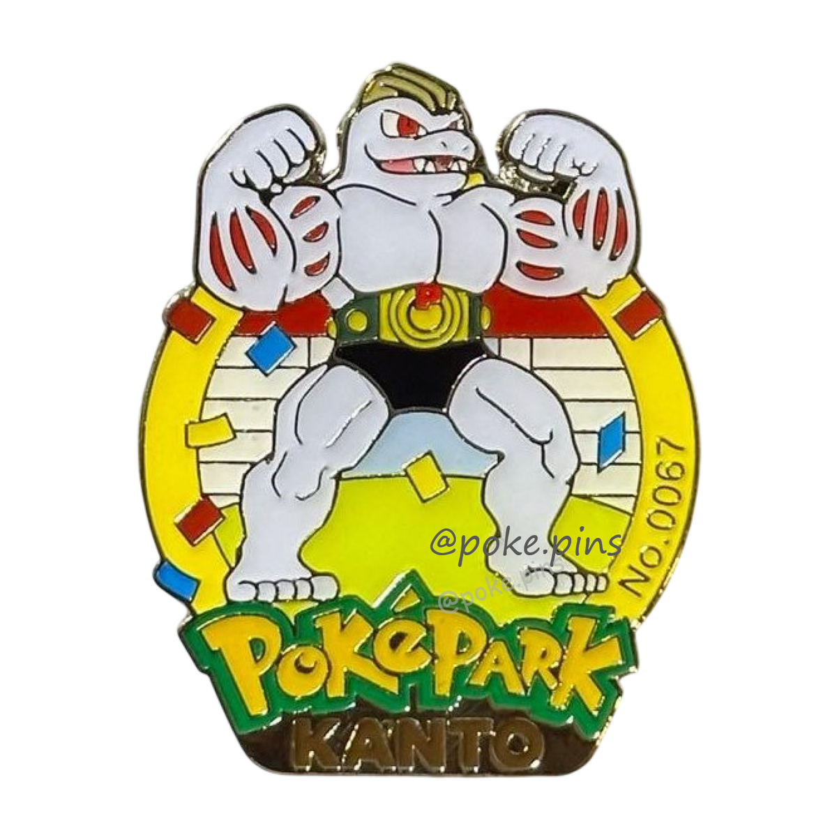 Pokemon PokePark Kanto Pin Badge 066・067・068 (Machop - Machoke - Machamp)