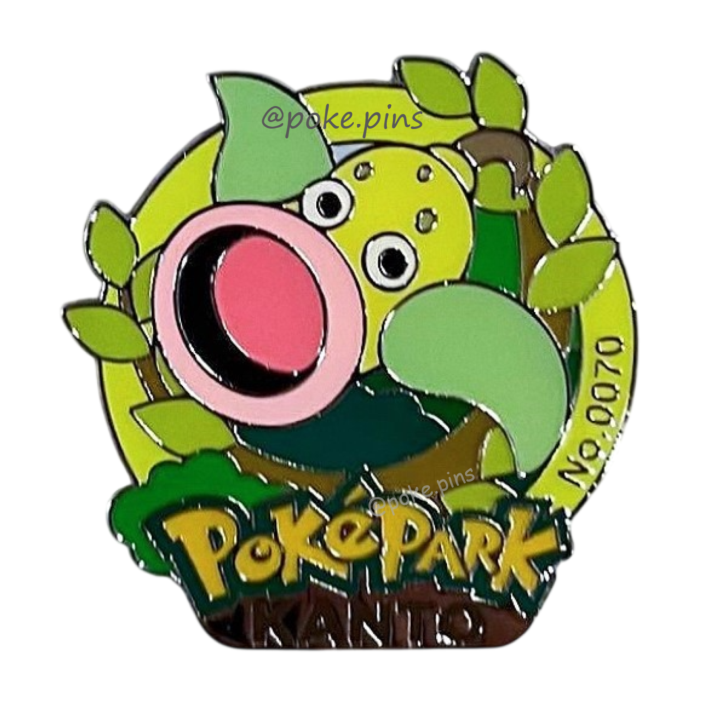 Pokemon PokePark Kanto Pin Badge 069・070・071 (Bellsprout - Weepinbell - Victreebel)