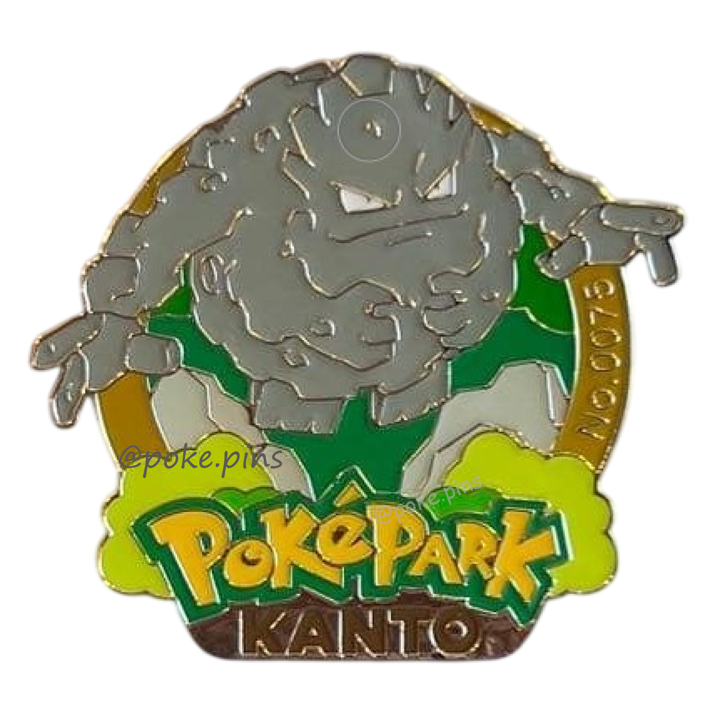 Pokemon PokePark Kanto Pin Badge 074・075・076 (Geodude - Graveler - Golem)