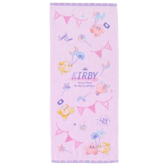 Kirby Shiny Pop Pupupu Prolipop Jacquard Long Face Towel