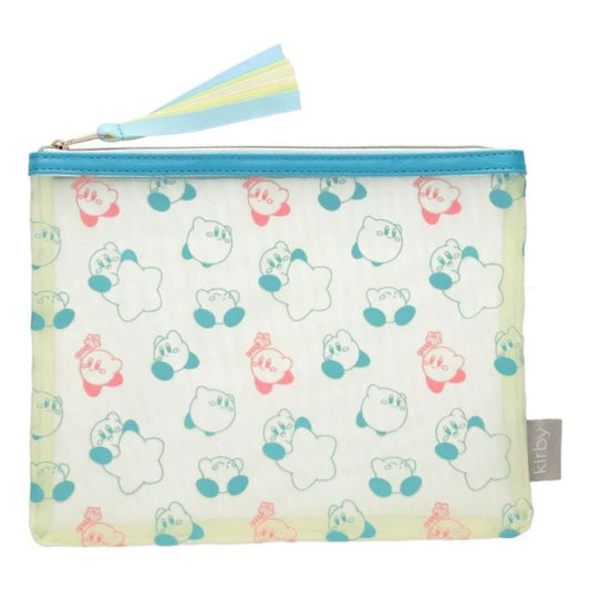 Kirby Mesh Flat Blue Travel Pouch
