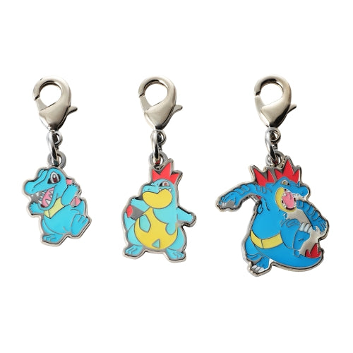 Pokemon National Pokedex Metal Charm 158 Totodile・159 Croconaw・160 Feraligatr