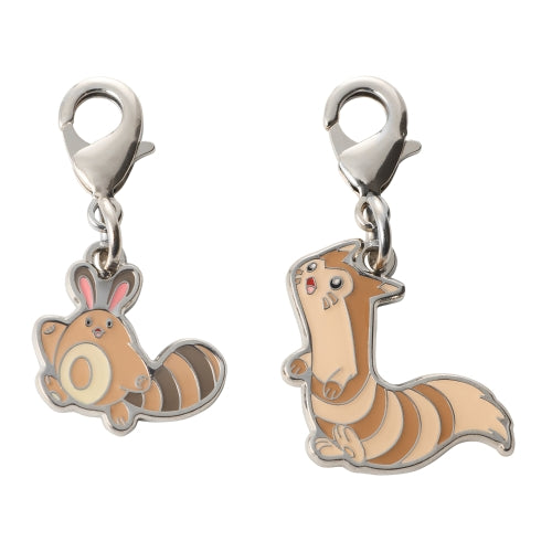 Pokemon National Pokedex Metal Charm 161 Sentret・162 Furret