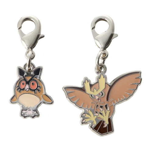 Pokemon National Pokedex Metal Charm 163 Hoothoot・164 Noctowl