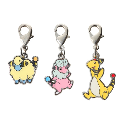 Pokemon National Pokedex Metal Charm 179 Mareep・180 Flaaffy・181 Ampharos