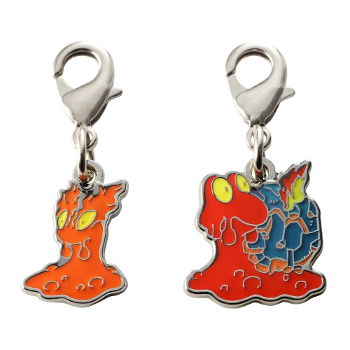 Pokemon National Pokedex Metal Charm 218 Slugma・219 Magcargo