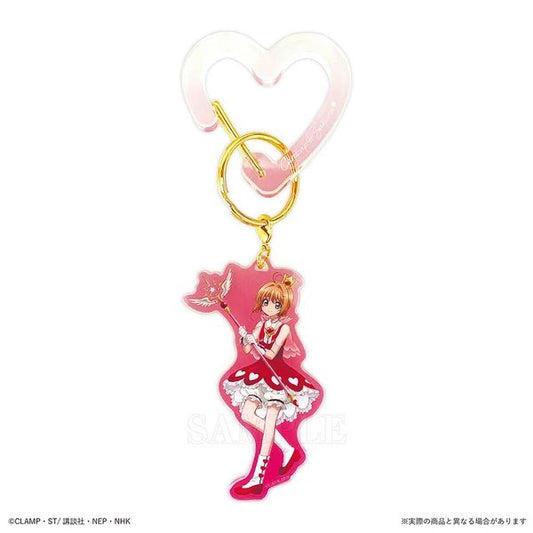 Cardcaptor Sakura Acrylic Carabiner Heart Keychain