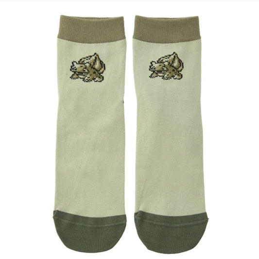 Pokemon 8-bit Bulbasaur Mid-Calf Socks