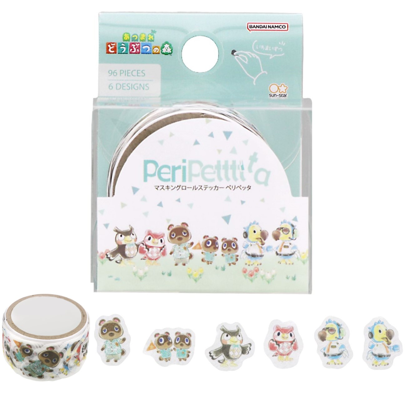 Animal Crossing Nintendo Store OSAKA Peri Petta 96 Piece Sticker Roll