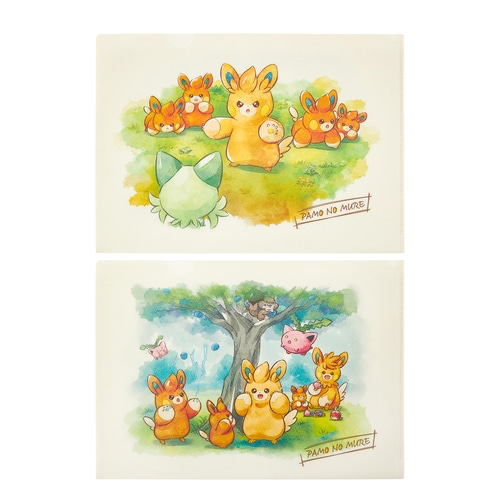 Pokemon Pamo No Mure (A Pack of Pawmi) Set of 2 A4 Clear Files