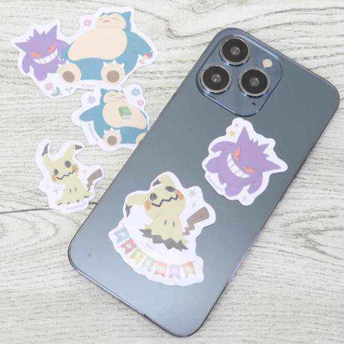 Pokemon Mini Deco Collage Stickers Mimikyu Gengar Snorlax